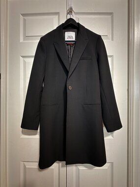 Zara x Charlotte Gainsbourg Collaboration Long Blazer Jacket